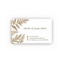 CARTE DE VISITE MODERNE PERSONNALISEE FLEUILLAGE MARRON DORE