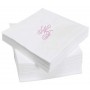 serviette de table personnalisées mariage  en papier  jetable anniversaire, retraite,