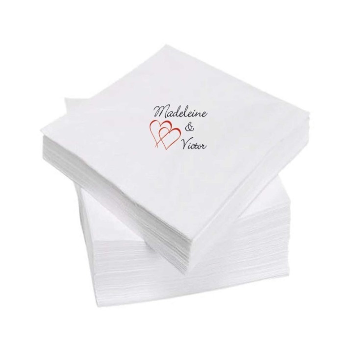serviette en papier jetable de table personnalisée pour vos évènements : Entreprise, Mariage, anniversaire, retraite, baptême