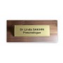 PLAQUE DE PORTE en plexiglas OR LETTRES NOIRES de 160x55 mm gravure Grenoble