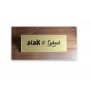 PLAQUE de PORTE entreprise en plexiglas OR LETTRES NOIRES de 160x55 mm gravure Grenoble