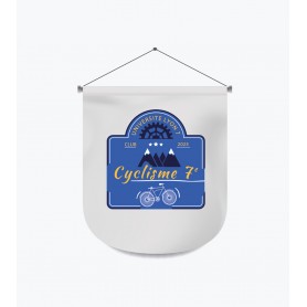 FANION CYCLISME PERSONNALISE en papier indéchirable fabrication Grenoble