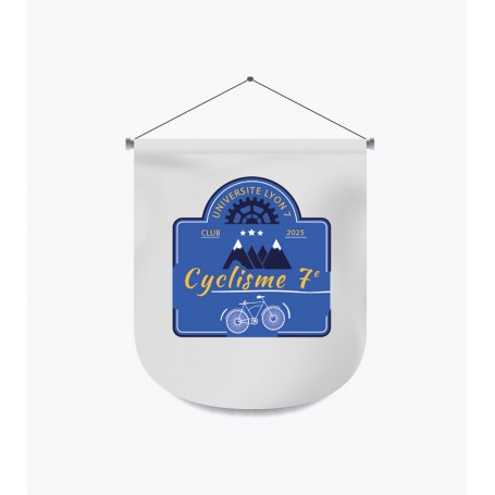 FANION CYCLISME PERSONNALISE en papier indéchirable fabrication Grenoble