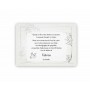 CARTE REMERCIEMENTS DECES MALYS PERSONNALISEE  BELLE COLOMBE  POUR DES CONDOLEANCES