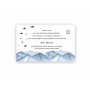 Carte remerciements décès Montagne en aquarelle des ALPES FRANCAISES et signe juif  signe hébreu