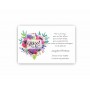 CARTE REMERCIEMENT DECES FLEURS AQUARELLE MERCI INFINIMENT