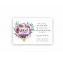 CARTE REMERCIEMENT DECES FLEURS AQUARELLE MERCI DE TOUT COEUR
