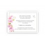 Carte remerciements décès FLEURS DE GRACE ET  PAPILLON VOLE