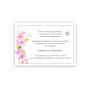 Carte remerciements décès FLEURS DE GRACE ET SIGNE HEBREU JUIF