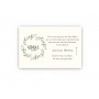 CARTE REMERCIEMENT DECES COURONNE VEGETALE et croix catholique
