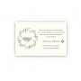 CARTE REMERCIEMENT DECES COURONNE VEGETALE et le signe hébreu Etoile de David