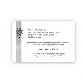 carte condoléances, CROIX HUGUENOTE remerciements deces carte