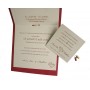 FAIRE PART CALENDRIER MARIAGE LOVELY ROUGE PASSION et crème
