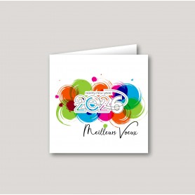 CARTE VOEUX ARC EN CIEL CARTE VOEUX entreprise ARC EN CIEL,  personnalisée  signature  happy new year et meilleurs voeux