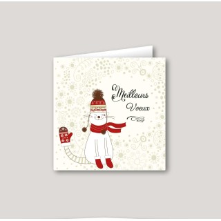 carte de VOEUX entreprise tradition  personnalisée CLIN D'OEIL DU PERE NOEL