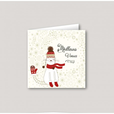 carte de VOEUX entreprise tradition  personnalisée CLIN D'OEIL DU PERE NOEL