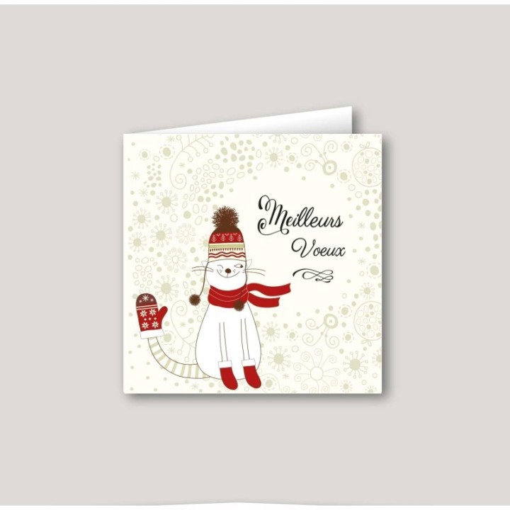 carte de VOEUX entreprise tradition  personnalisée CLIN D'OEIL DU PERE NOEL