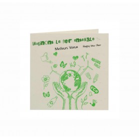 VOEUX TERRE NOURICIERE Carte de vœux entreprise  personnalisée TERRE nourricière thème écologie pour préserver l'environnement