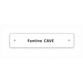 plaque aluminium blanche 30x8cm nom prénom, gravée a Grenoble