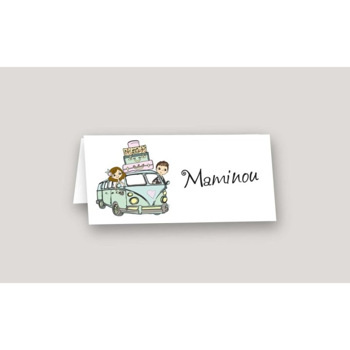 marque place microbus,  place vos invites autour de la table