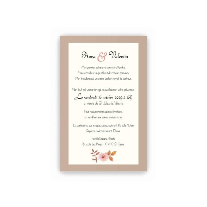 invitation mariage couple de maries dessine noir et blanc a Grenoble