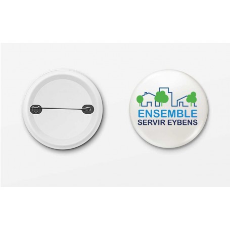 Badge rond  75 MM LOGO personnalisé cadeau évènement anniversaire a Grenoble