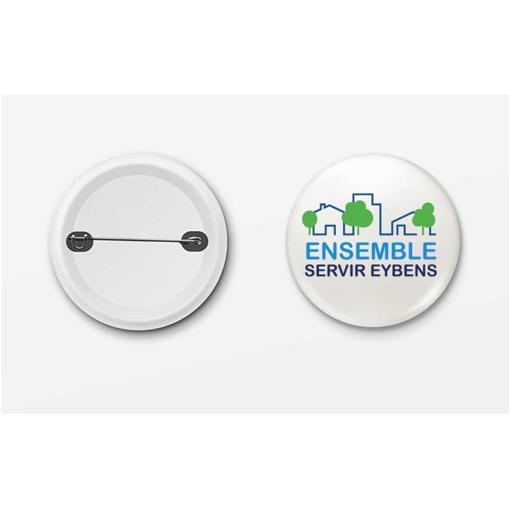 Badge rond  75 MM LOGO personnalisé cadeau évènement anniversaire a Grenoble