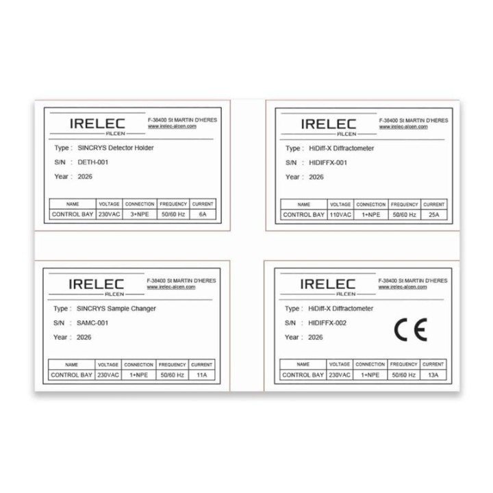 PLAQUE IDENTIFICATION MACHINE, plaque constructeur CE IRELEC