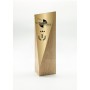 BLOC BOIS MASSIF TROPHYS trophee personnalise par une plaque triangle or grave par www.imprimeur-graveur-des-alpes.fr