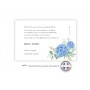 CARTE REMERCIEMENT DECES  FLEURS HORTENSIA BLEUE croix catholique, www.imprimeur-graveur-des-alpes.fr