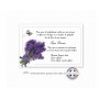 carte funéraire, personnalisée bouquet de  fleur lavande, et jolie papillon www.imprimeur-graveur-des-alpes.fr