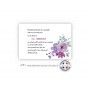 CARTE MERCI, suite DECES, bouquet floral,  fleurs violettes aquarelle, www.imprimeur-graveur-des-alpes.fr