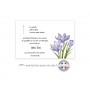 Carte DE DECES personnalisée, SAFRANIERE, fleurs épice du safran,  ww.imprimeur-graveur-des-alpes.fr
