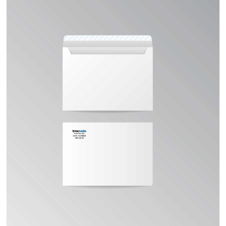 enveloppe blanc personnalisee format 162x112 mm