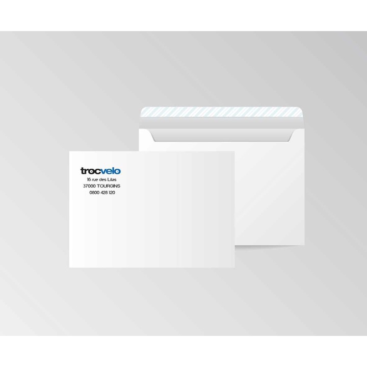 enveloppe blanc personnalisée entreprise format 162x112 mm