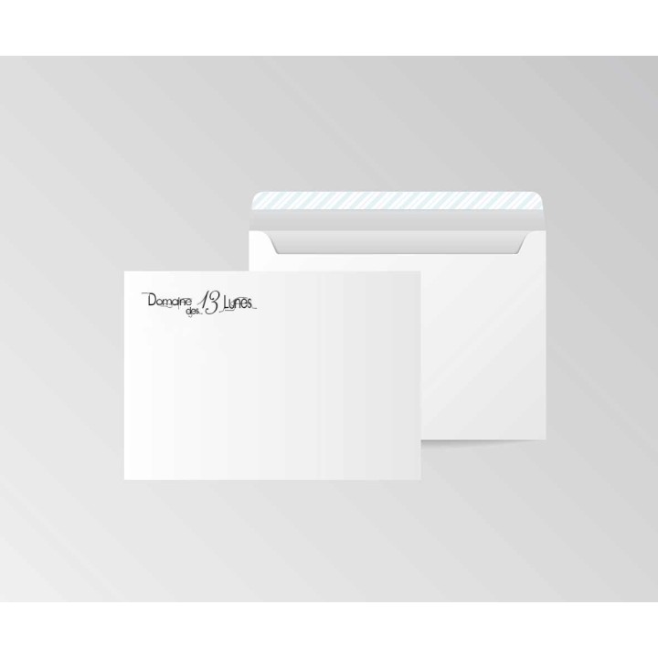 enveloppe blanc personnalisee format 162x112 mm