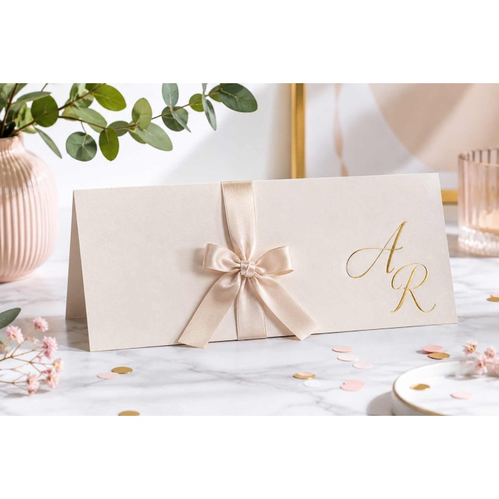FAIRE PART MARIAGE LUXE AVEC 2 INITIALES  EN LETTRES DOREES , faire part haut de gamme a Grenoble