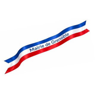 ruban tricolore pour cérémonie officielle et inauguration personnalise à Grenoble