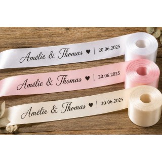 RUBAN SATIN personnalisé mariage pour boite dragée, ballotin, sachets de semences a Grenoble