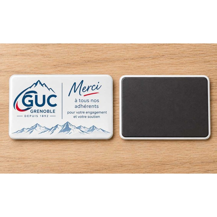 magnet personnalises dos remborde de qualité,  cadeau entreprise, association, mariage, naissance, à Grenoble
