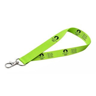 Tour de cou personnalise Vert anis, Lanyard identifie  lors évènements entreprise ou sportif  à grenoble