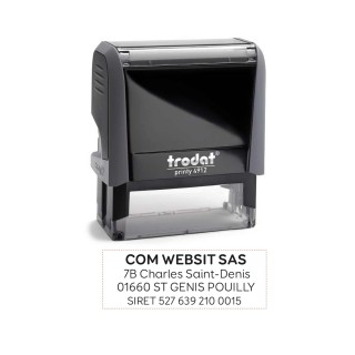 Printy 4912, tampon encreur 1à 4 lignes de texte