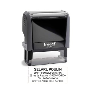 tampon encreur entreprise Printy 4913 :  5 lignes de texte