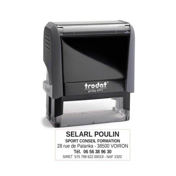 tampon encreur entreprise Printy 4913 :  5 lignes de texte
