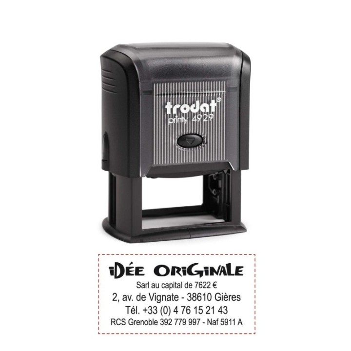 Printy 4929, trodat 
tampon encreur entreprise, texte et logo