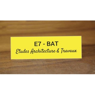 plaque de porte, Jaune, lettres noires