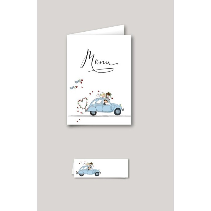 Menu 2CV Vintage, carte menu