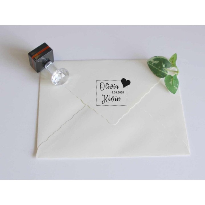 tampon mariage petit cœur amoureux