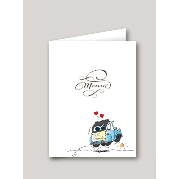 Menu 2CV retro, carte menu