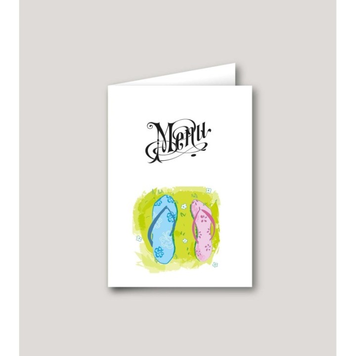 Menu mariage  graphisme les tongs